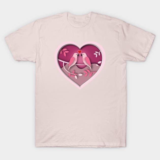 Love Birds T-Shirt by Wearable Designs